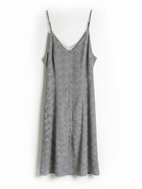 Sienna Sky Black and Cream Animal Print Slip Dress